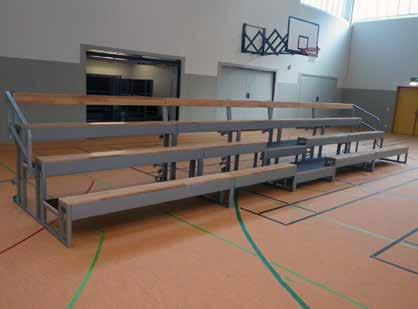 Mobile bleachers Mobile Bleachers Other colours available on demand Simple and optimized design, suited for sports halls, courts, and outdoor events.