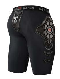MEN'S PRO-X SHORTS SIZES S - XL FEATURES Body-mapped, impact-absorbing RPT pads protect from impact at the hips, thighs and