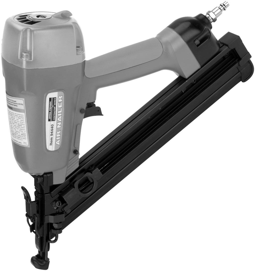 MAGNESIUM 15 GAUGE AIR FINISH NAILER Models 94440 SET UP AND OPERATING INSTRUCTIONS Visit our website at: http://www.harborfreight.com Read and understand tool labels and manual.