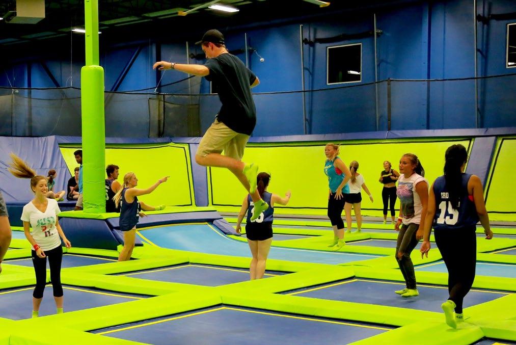 feet of wall-to-wall trampolines and our one-of-a-kind Climb Zone.