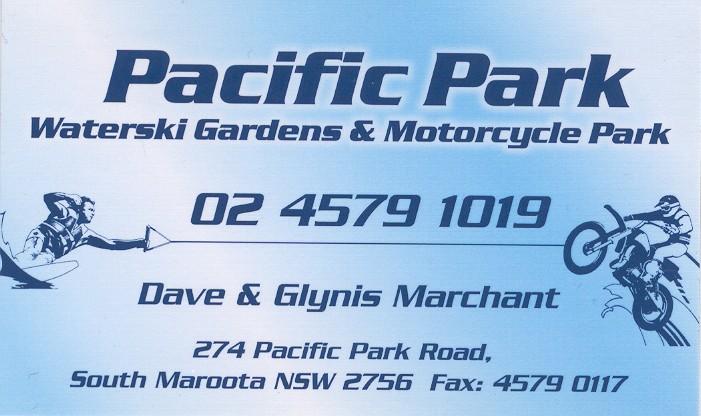 Kurrajong Pacific Park is privately owned you may only ride on club days