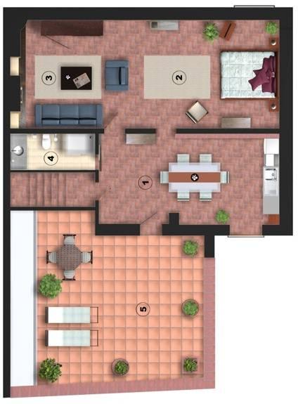 floorplans Penthouse_Raval Superior 6 Id. Description Area (m²) 1 Dining Room 24.51 2 Bedroom 23.