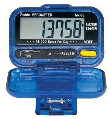 Counts up to 10,000,000 steps! This rugged step counter accurately keeps track of your daily and accumulated totals.