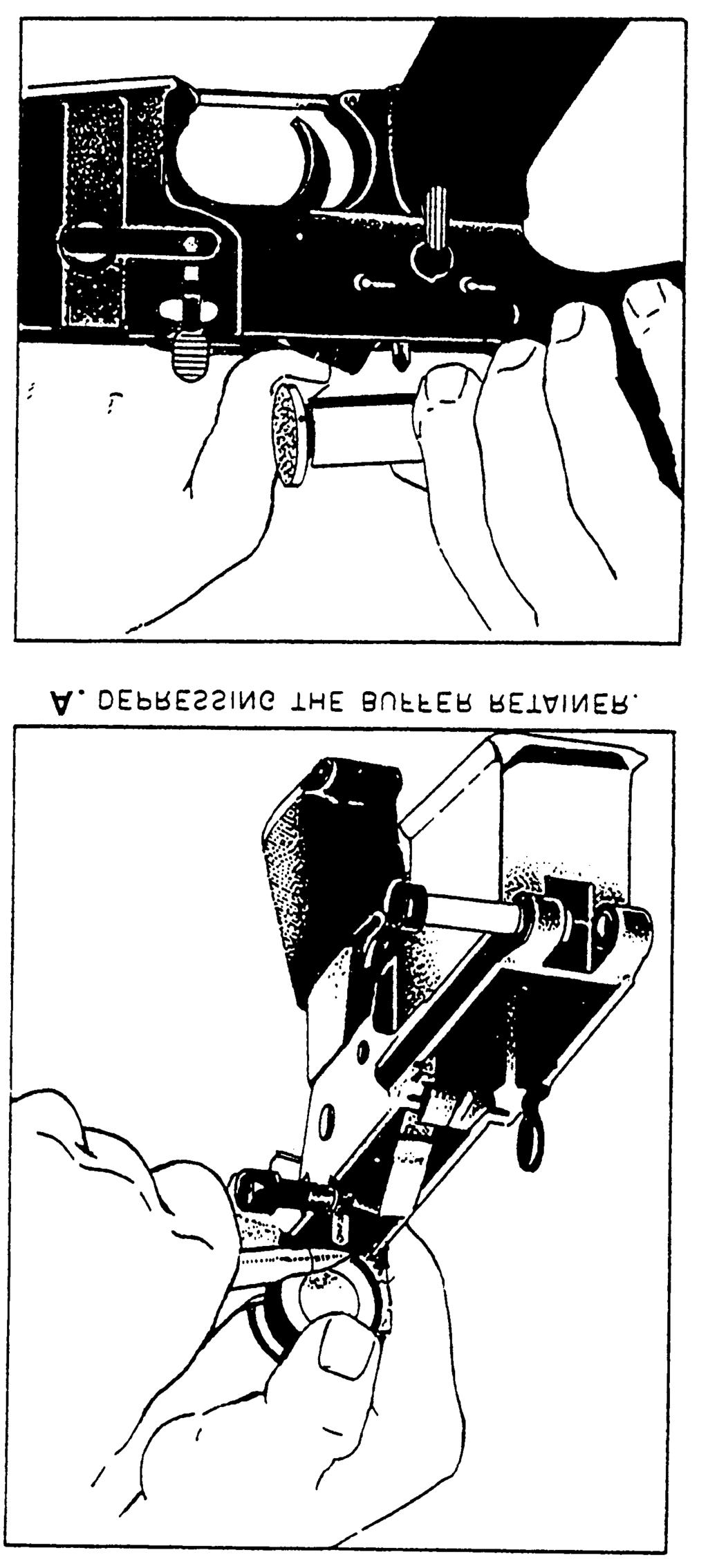 the body of the buffer assembly has cleared the hammer, you can withdraw the action spring from the lower receiver (fig. 3-19, view B).