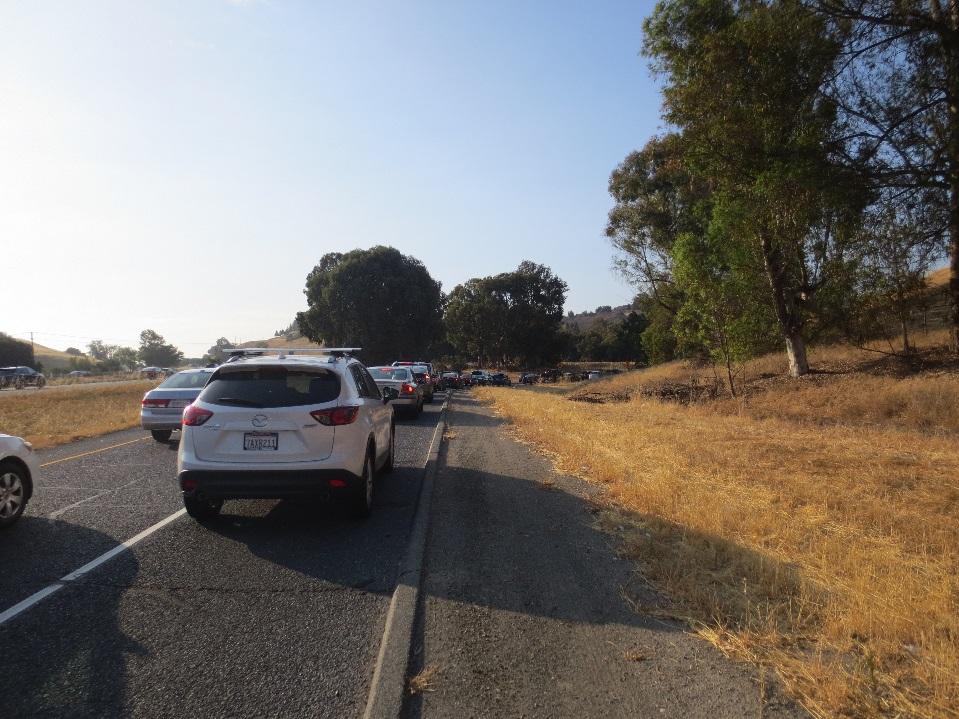 onto freeway mainline Queuing from all-way stop at Arastradero Rd/I-280 SB