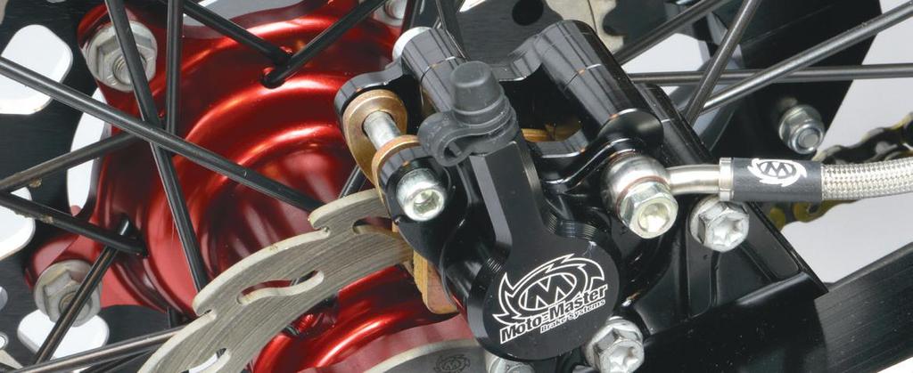 Caliper pistons are equipped with a magnet for optimal brake pad retraction.