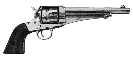 Gunslinger. Remington Model 1875, Single Action Caliber:.44 Remington Weight: 1.