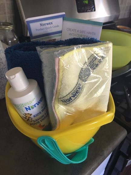 Norwex Kids Basket Kids towel Baby body cloths Kids 4 in 1 Wash Non Norwex bucket Value - $75 Hot4Lax Robin Buckley (The fastest shot will be $20 gift cards.