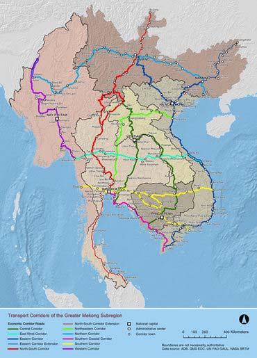 Mekong river basin area: - Upper