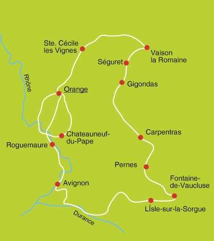 Route Technical Characteristics: Tour Profile: The tours lead through the varying landscapes of Provence. The route is planned to lead almost always on side streets with low traffic.