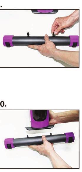 Take both nuts and washers off of front foot with rollers.