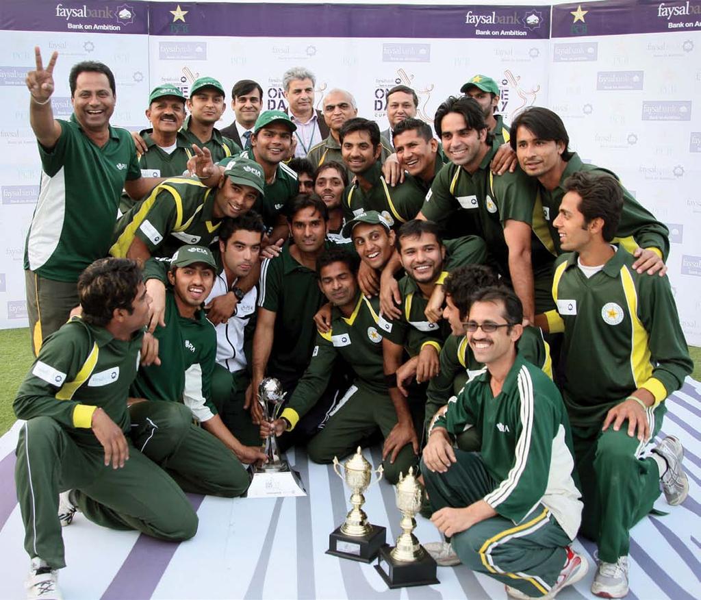 Faysal Bank One-day Cup 2011-12 Division-I PIA makes it two victories in a row Great people to fly with are great at winning tournaments too Pakistan International Airlines clinched the 12-team