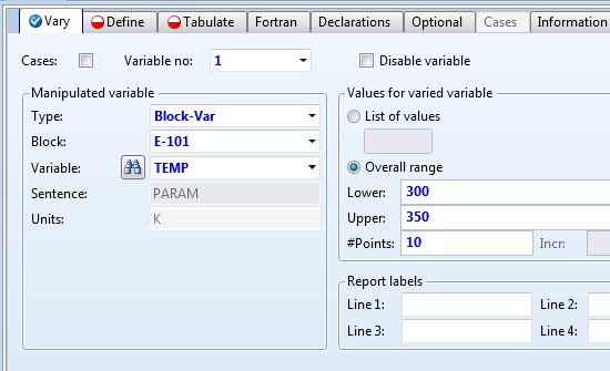 5.18. In the Define tab, define the variables that you wish to measure, in