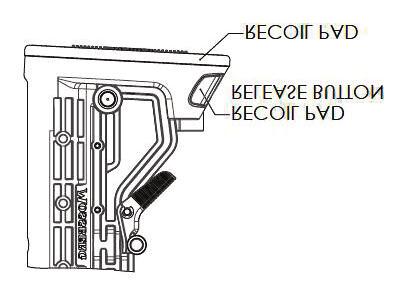 12173 English_Layout 1 3/5/18 3:39 PM Page 26 TO REMOVE RECOIL PAD Before making any recoil pad changes, move the safety button fully rearward to the ON (SAFE) position