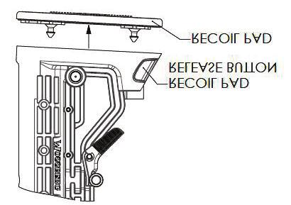 Also, be sure to keep the action open and the muzzle pointed in a safe direction. To remove recoil pad, fully depress the recoil pad release button (Fig.