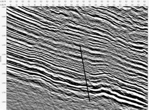 Figure 22: Time migration (in time) Figure 23: Depth migration (in depth) Conclusions Structural complexity in time-imaged seismic data is often due, not to geology, but to lateralvelocity variations