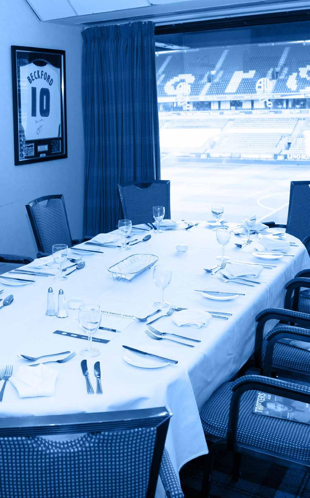 PRIVATE EXECUTIVE BOX PRIVATE EXECUTIVE BOX A private Executive Box with Bolton Wanderers Football Club offers the height of prestige and privacy.