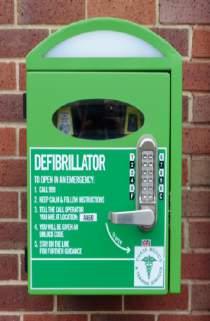 Send someone to get the defibrillator (AED) from the box on the village hall wall the ambulance service will give you the