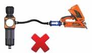 HOSEGUARD ANTI HOSE WHIP INFORMATION REQUIRED TO SELECT THE RIGHT HOSEGUARD Pressure level at the HOSEGUARD Inside diameter and length of the air hose from the HOSEGUARD to the air tool Flow and