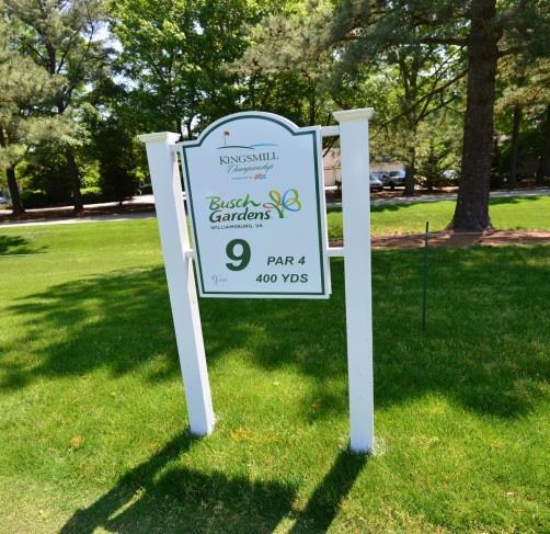 HOLE PARTNERSHIPS As a hole partner, your company will have your logo incorporated on a hole sign at a specified tee box.
