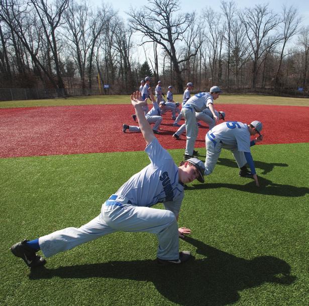 Training Traditions Give Baseball Team Advantage Baseball team members