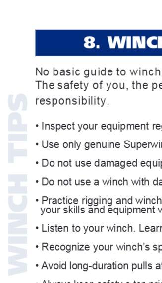 No basic guide to winching techniques can cover all