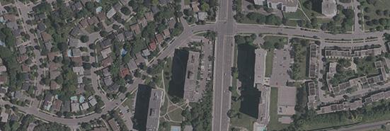 the Greater Toronto & Hamilton Area (), located at the intersection of Don Mills Road