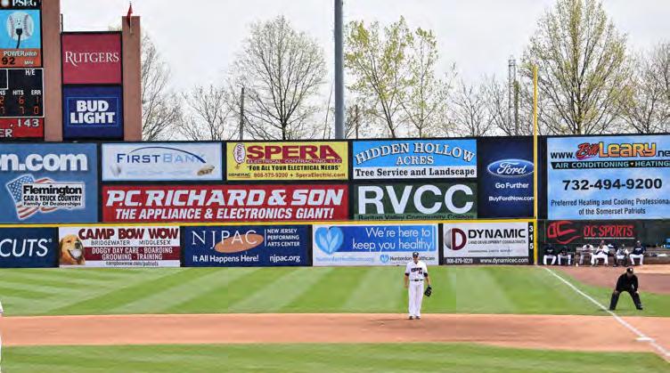 Outfield billboards are a great
