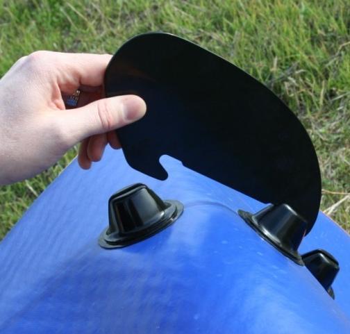2 Set Up and Inflation 2.1 Set Up 1. Pull the Stiffy SUP out of its bag and un-fold it. 2. Locate the Fin holders on the bottom side of the board at the tail end.