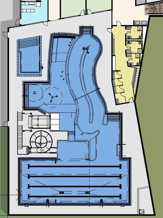 INDOOR POOL LAYOUT PROPOSED AMENITIES Therapy Pool Lazy River Zero Depth Entry Spray