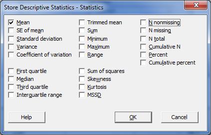 We create a table of statistics to get a list of all the Products.