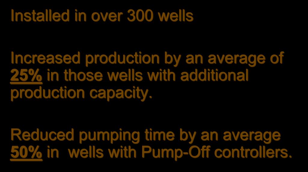average of 25% in those wells with additional production capacity.