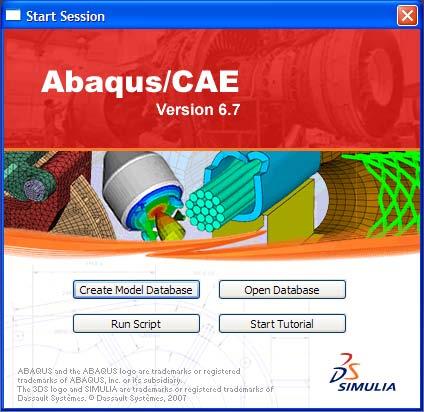 Open ABAQUS/CAE frm Windws Start menu. 2.