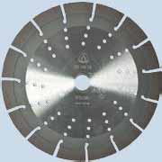 High-performance cutting blade DS 100 UX operating The high-end wheel for natural stone and concrete Titanium-coated diamonds are anchored very solidly in the segments Segment height: 17 mm