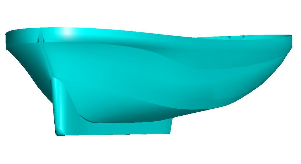 highest possible free-running speed. The hull form tested as part of this project is shown in Figure 1.
