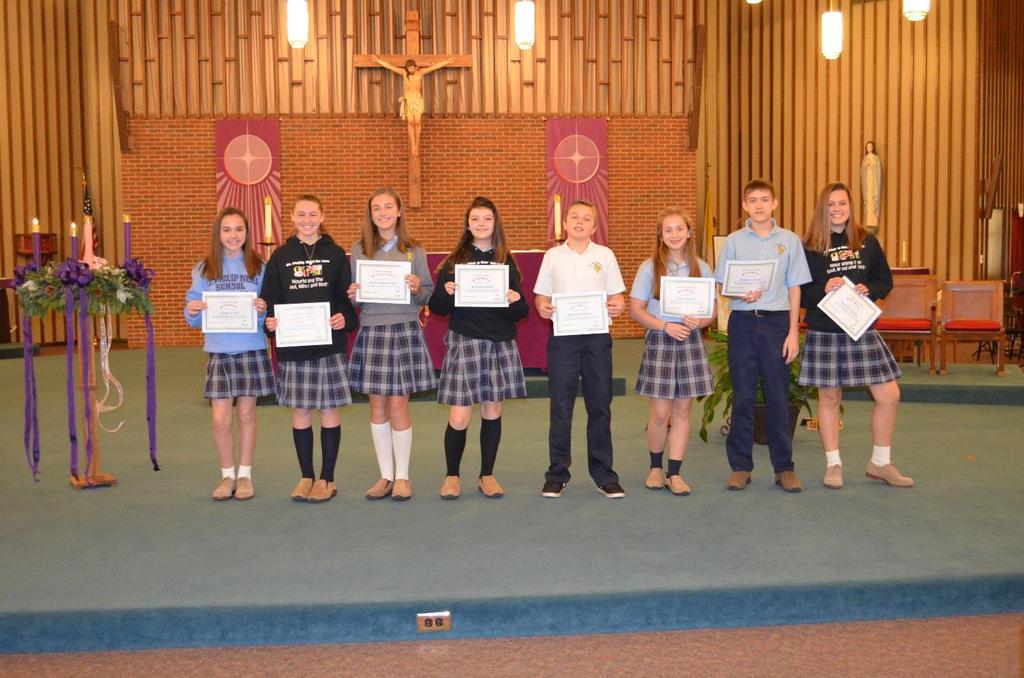 Wright, and Michael Zaccagnino 7B Principal s Honor Roll - Gwenyth Berger and Holly Bruchalski 2 nd Honors