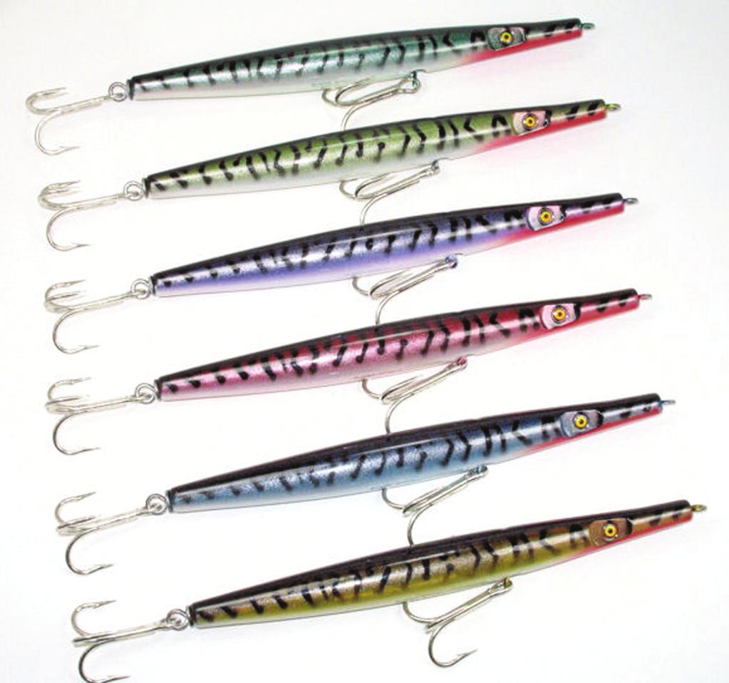 6:20 PM Page 4 Super-rare, purple orange mackerel needlefish painted by Steve Musso. Only two reverse blurple Bullets were ever painted.