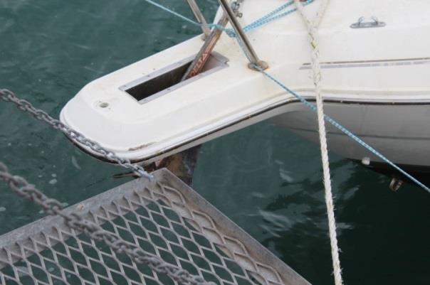 If the lines or springs are damaged that should be reported to RGYC Marina staff so that appropriate maintenance can be arranged.