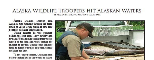Alaska Wildlife Troopers: Fishing Regulation Enforcement Initiatives are Conducted Wearing Standard LEO Safety