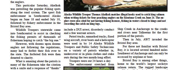 the Alaska Wildlife Troopers recruit numerous additional Troopers from around the state, resulting in the