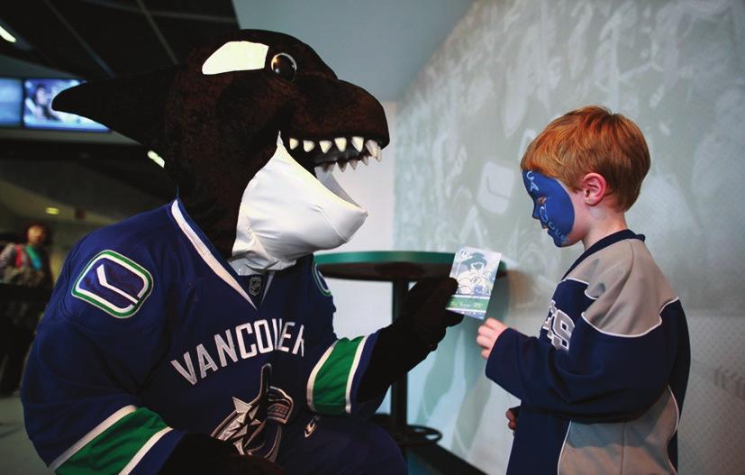 FIN APPEARANCE Have Fin, the official mascot of your Vancouver Canucks, attend your upcoming community, corporate, or personal event.