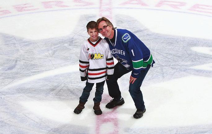 PHOTO OF YOU AND YOUR GUEST(S) AT CENTRE ICE Receive an 8" x 10" photo taken by a team photographer post-game of this once-in-a-lifetime shot of you at centre ice with the Canucks logo.