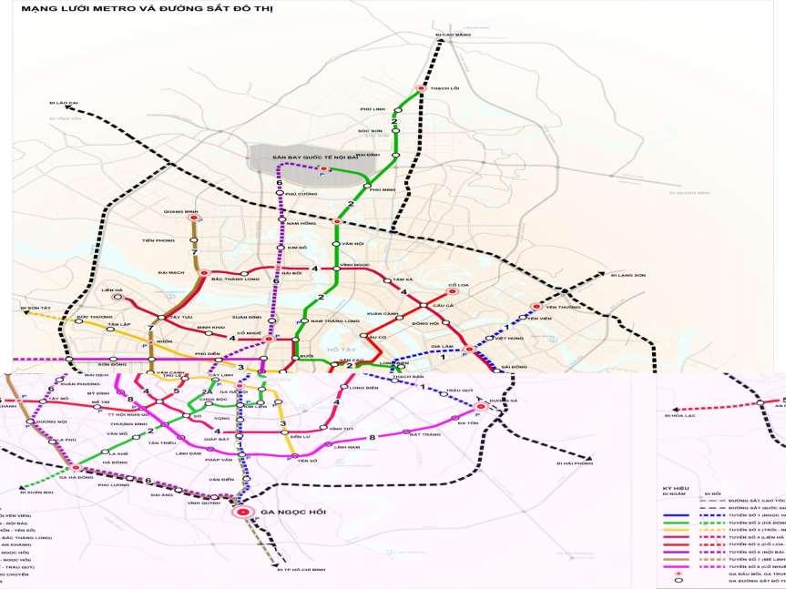 Transport Master Plan in Hanoi City by 2030, vision by 2050 Urban Railway: 9 lines Monorail: 3 lines BRT: 8 routes The current situation of Hanoi city is: -Lack of