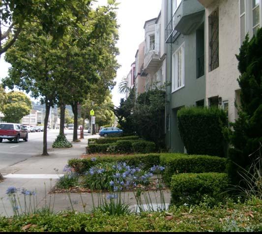 Sidewalk Constraints Planting Areas Issue: On some stretches of