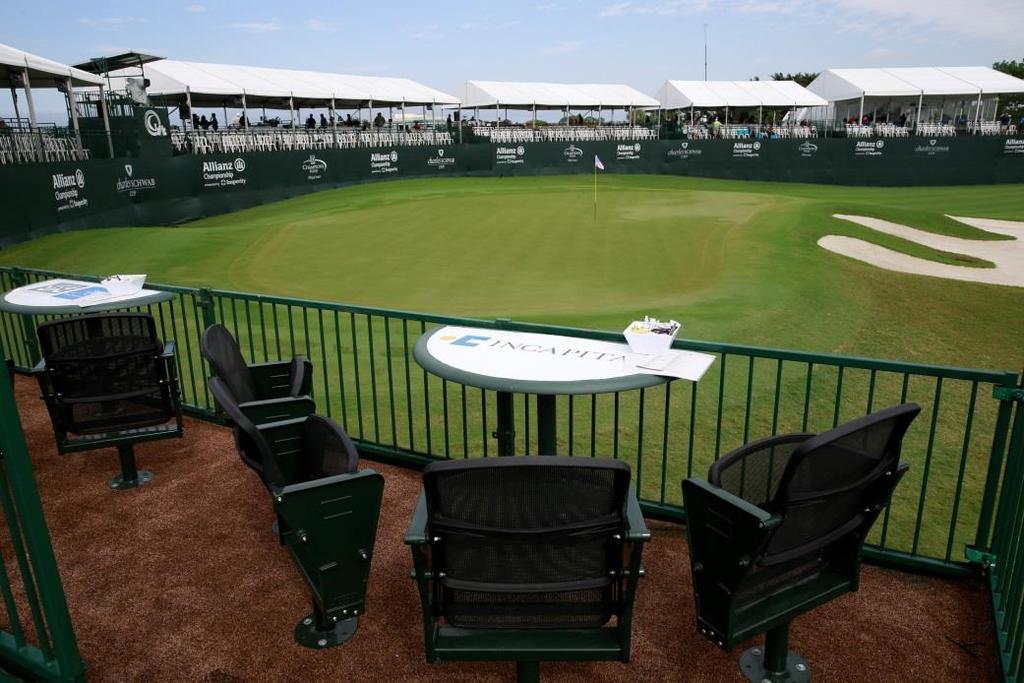 Amenities Include: Corporate box includes one table with four swivel captains chairs in