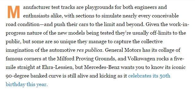 Mercedes Benz Test Track Turns 50!