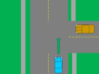 Uncontrolled intersections will have no signs or signals directing the traffic flow. The main rule to remember at uncontrolled intersections is to YIELD to the vehicles to your right.