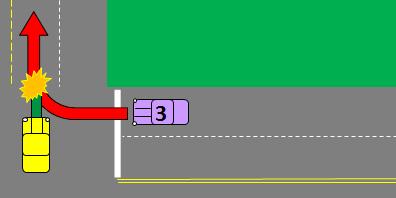 When making a right turn you are not permitted to cross any lanes going in the same direction as you.