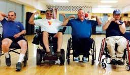 upper-body chair exercise and positive peer support within their own community.