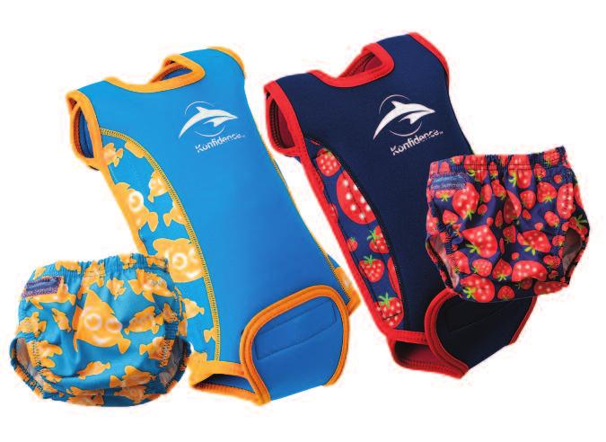 Baby swimming essentials: Konfidence Babywarma, AquaNappy and Neo Nappy are all available as individual colours and co-ordinated sets at www.konfidence.co.uk.............................. TOP TIP.